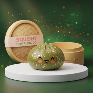 Emerald Dark Green Sparkle Dumpling Squishy
