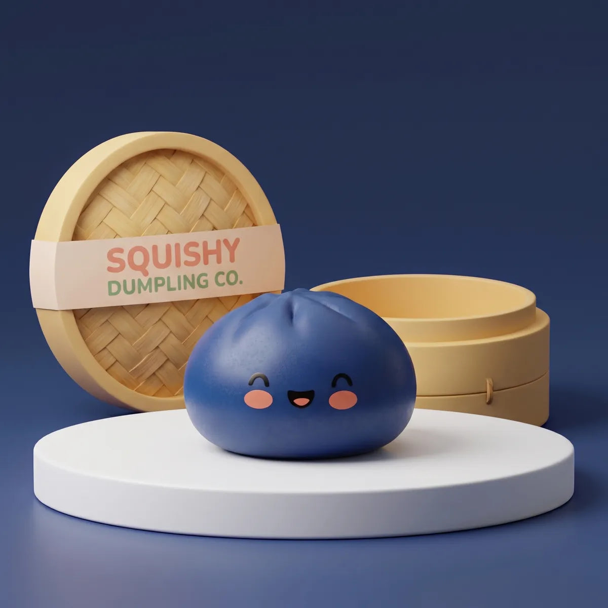 Midnight Navy Blue Dumpling Squishy