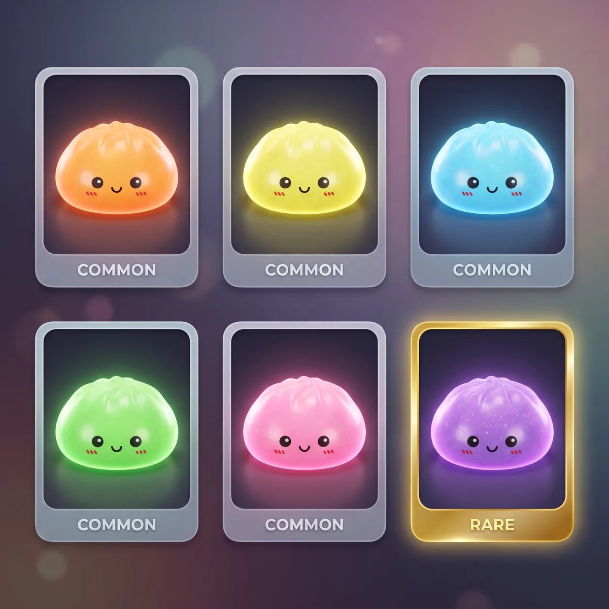 Mystery Glow In Dark Glitter Dumpling Squishy Blind Box - Image 2
