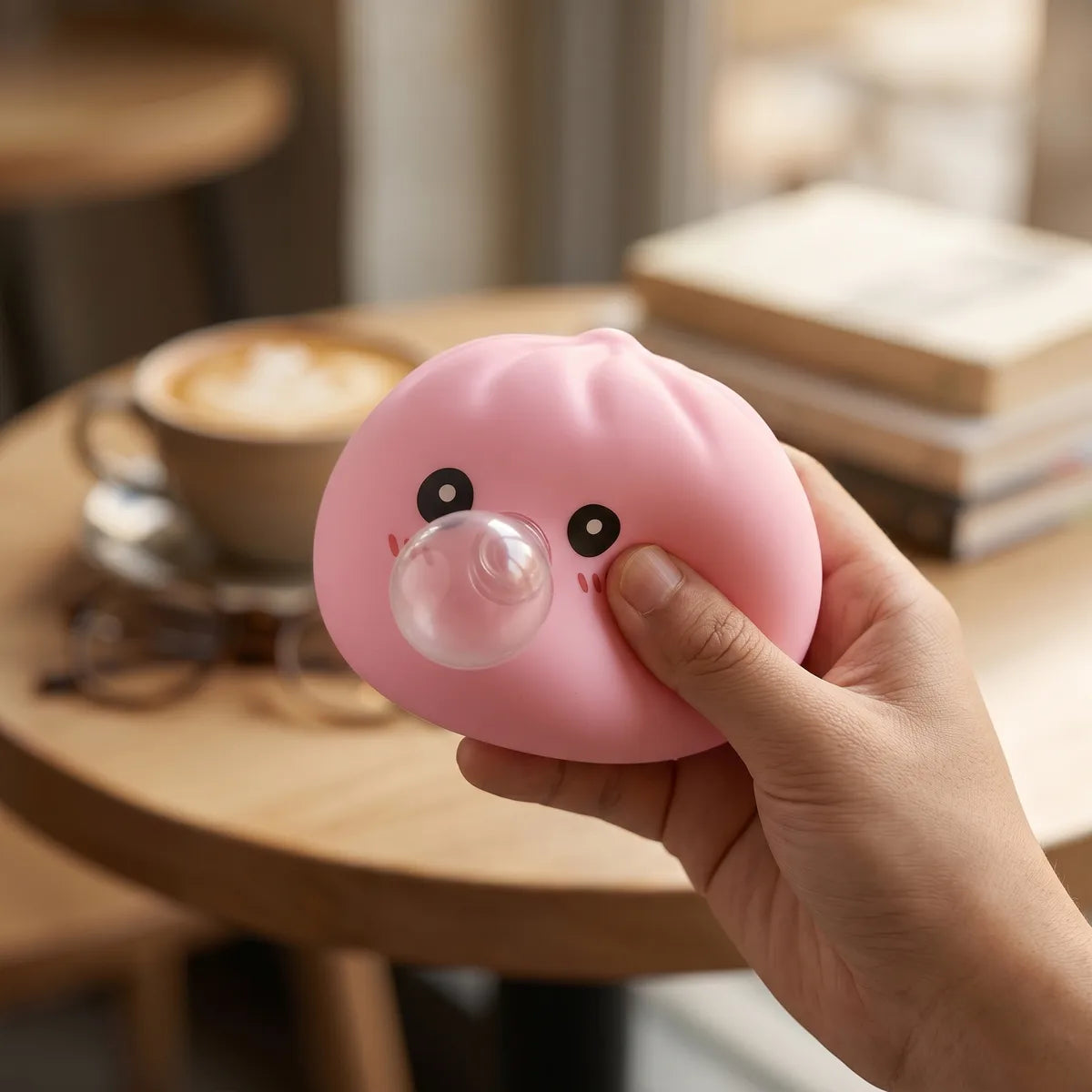 Plump Pink Blow Dumpling Squishy - Image 7