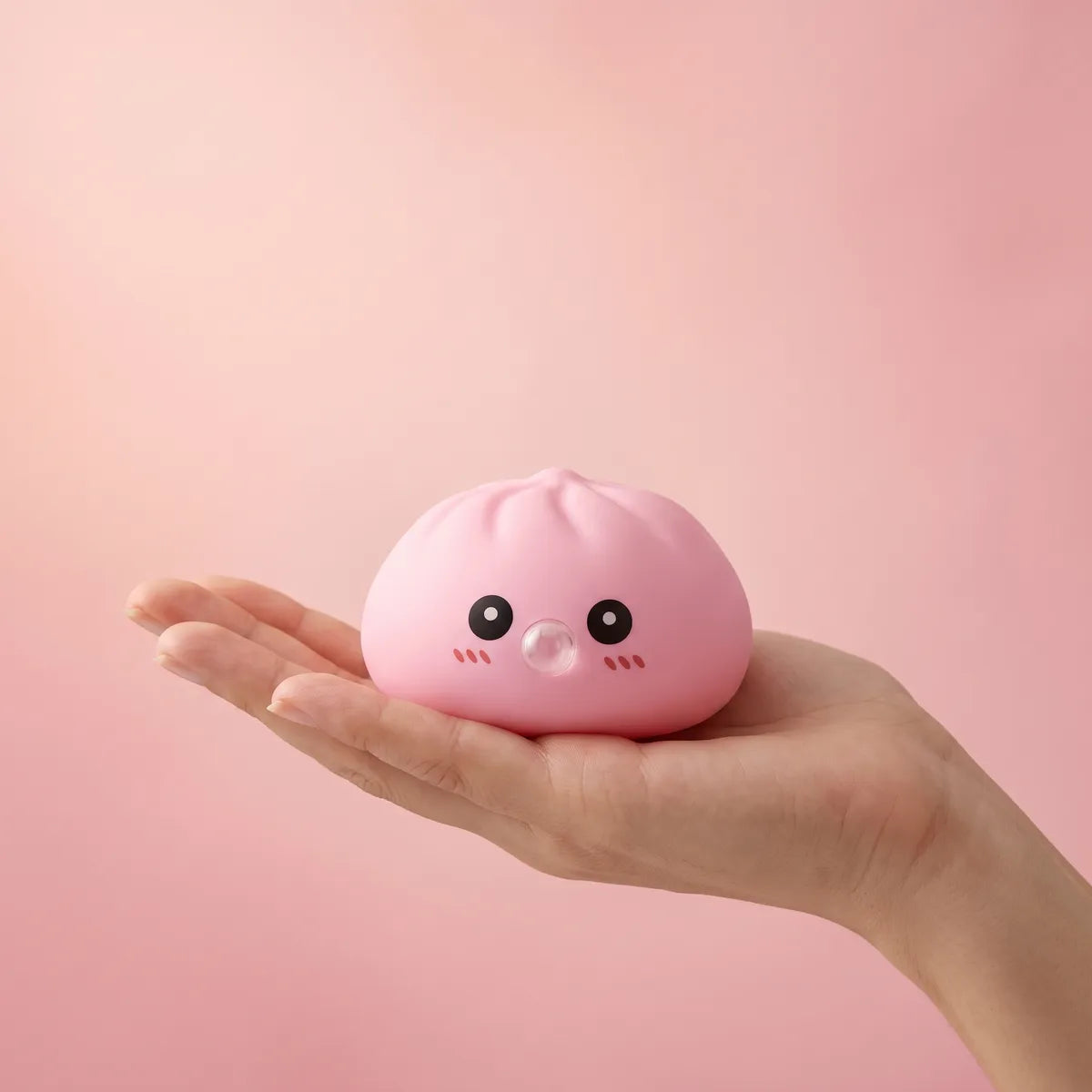 Plump Pink Blow Dumpling Squishy - Image 3