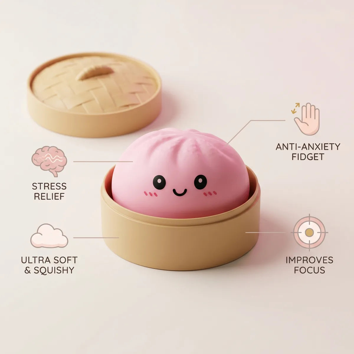 Blossom Pink Dumplings Squishy - Image 6