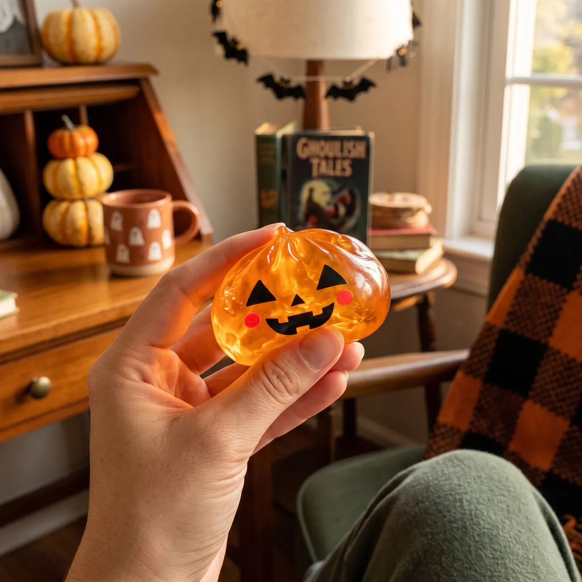 Glowing Pumpkin Halloween Dumpling Squishy - Image 7