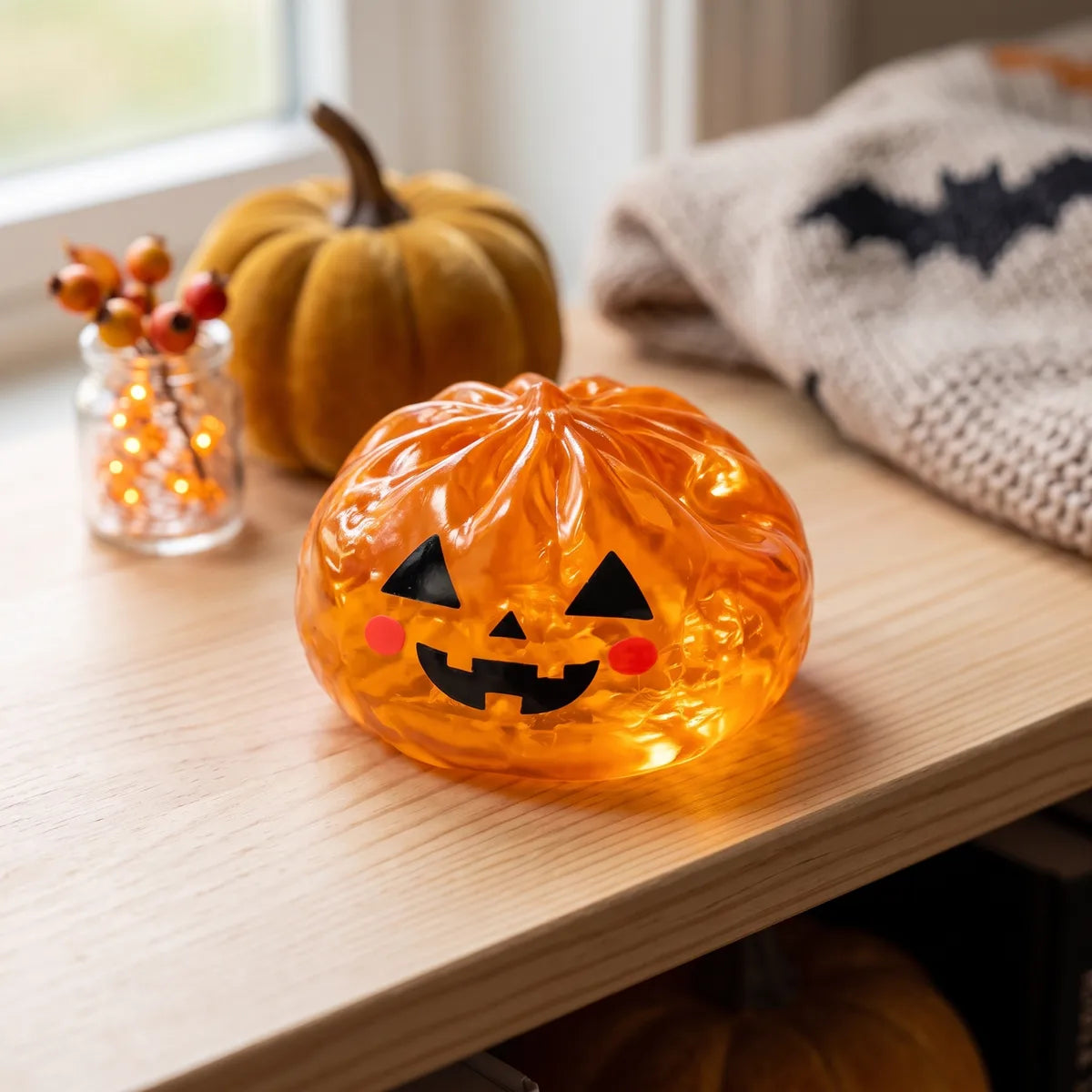 Glowing Pumpkin Halloween Dumpling Squishy - Image 8