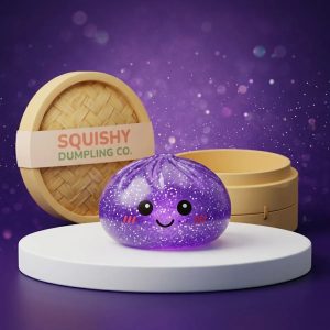 Dreamy Purple Glitter Dumpling Squishy