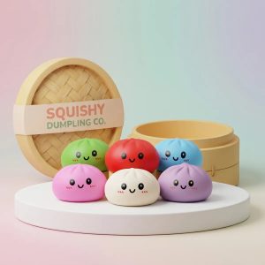 Plain Dumpling Squishy Set 6 Pieces