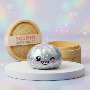 Shimmer Rare Silver Dumpling Squishy