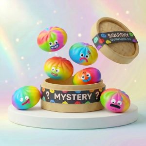 Vibrant Rainbow Mystery Squishy Dumplings